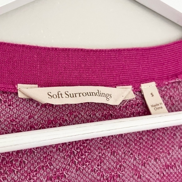 Soft Surroundings Women’s Kinsley Cardigan Bright Pink Size Small - Picture 6 of 9